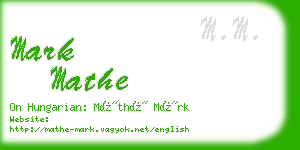 mark mathe business card